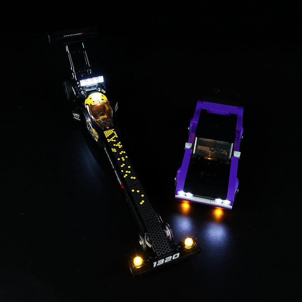 LEGO Mopar Dodge SRT Top Fuel Dragster and 1970 Dodge Challenger T/A #76904 Light Kit