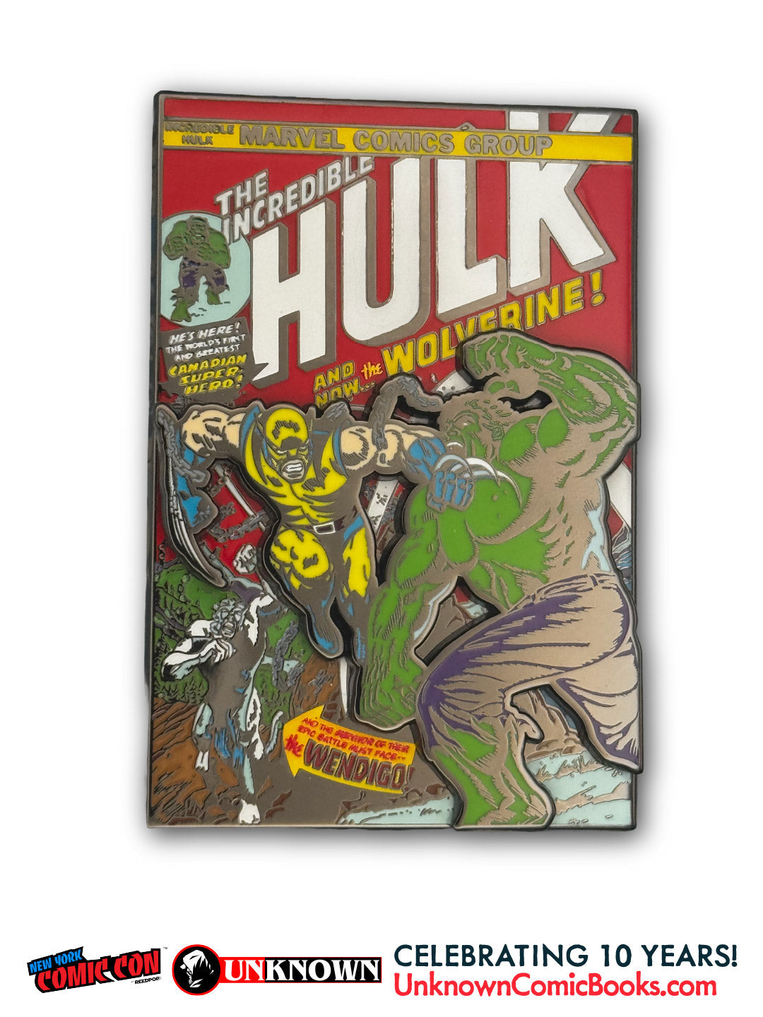 Incredible Hulk #181 3" Enamel Pin NYCC 2026 | Unknown Comics Exclusve (10/28/2026) - Golden Apple Comics