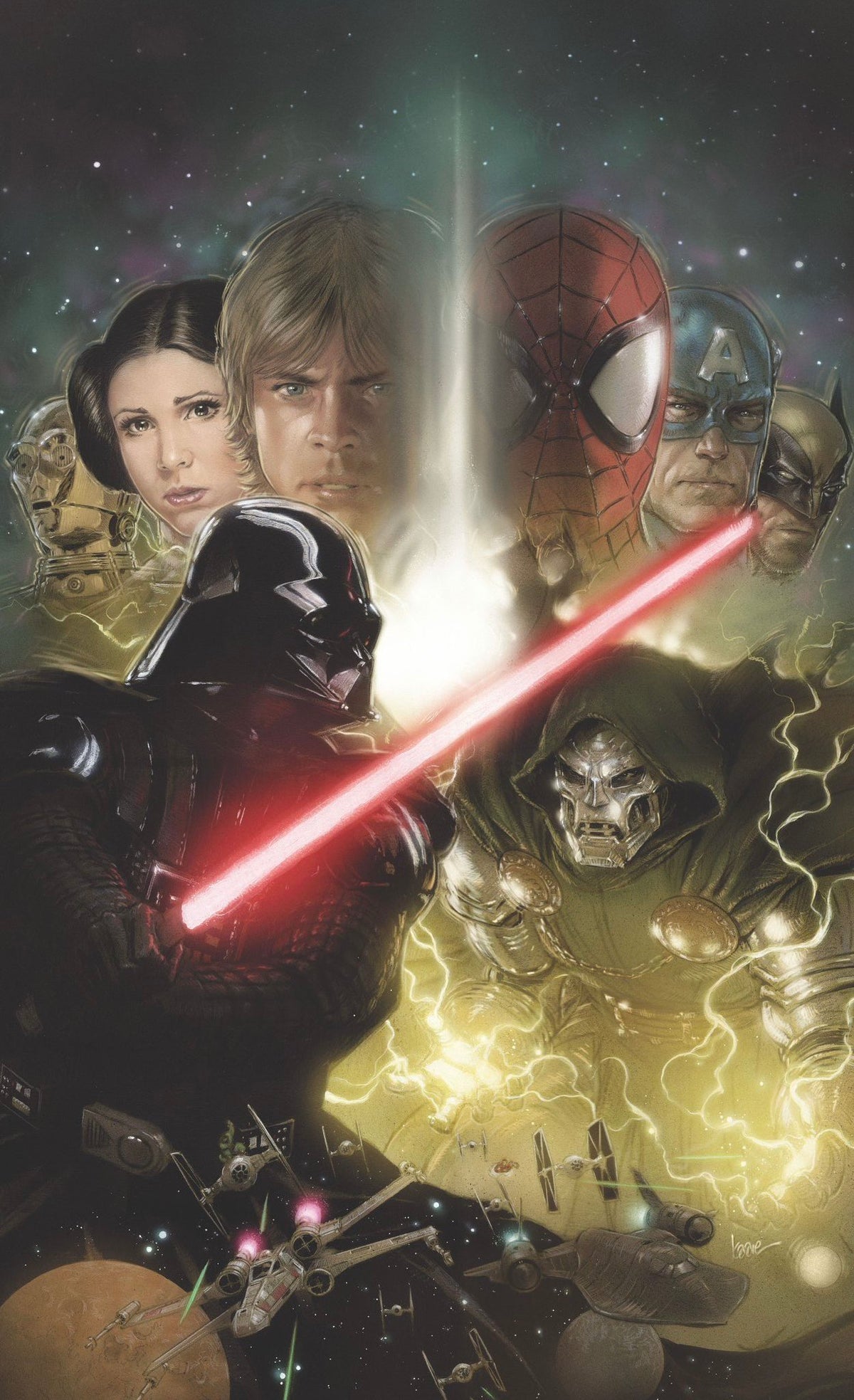 Star Wars Marvel Hope Assembles #1 C Kaare Andrews Battle Variant (01/13/2027) Marvel
