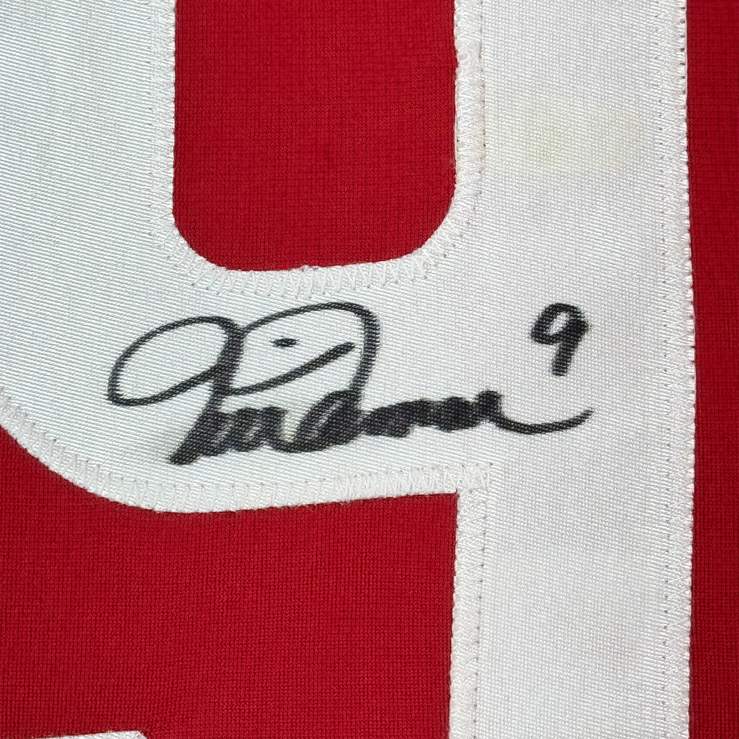 Framed Autographed/Signed Mia Hamm 35x39 Red Soccer Team USA United States World Cup Jersey Beckett BAS COA