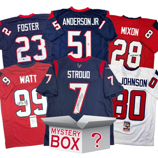 Autographed/Signed Houston Football Jersey Mystery Box with PSA JSA or Beckett COA