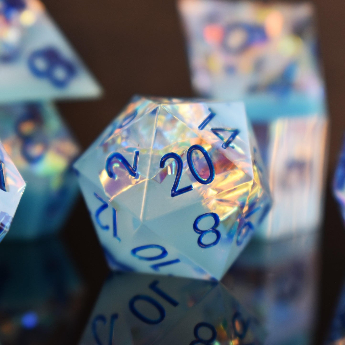 Ice Storm Sharp-Edged Resin Dice Set