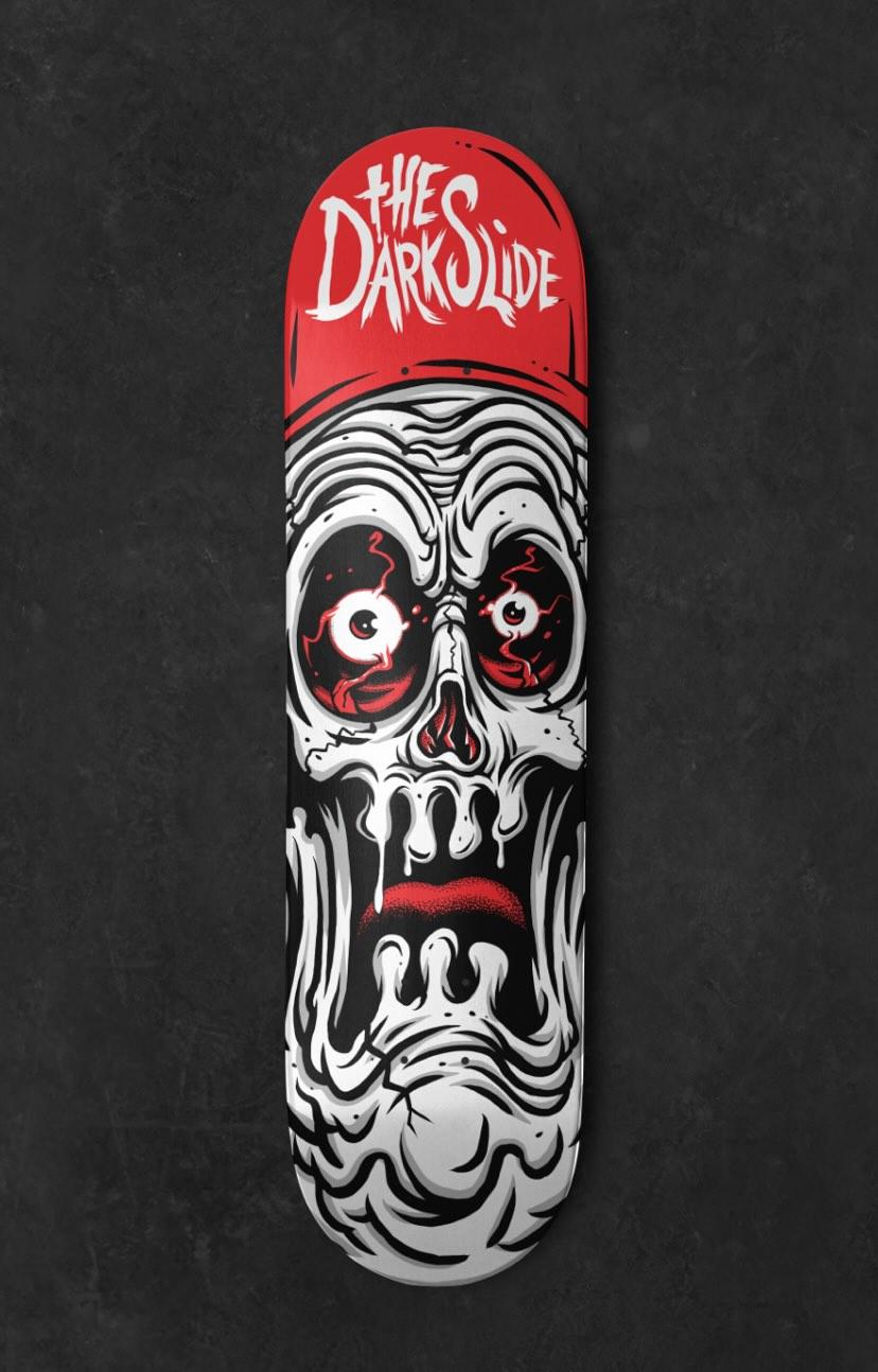 The Dark Slide "Ghoul Skull" Skateboard Deck by Tim Baron Art