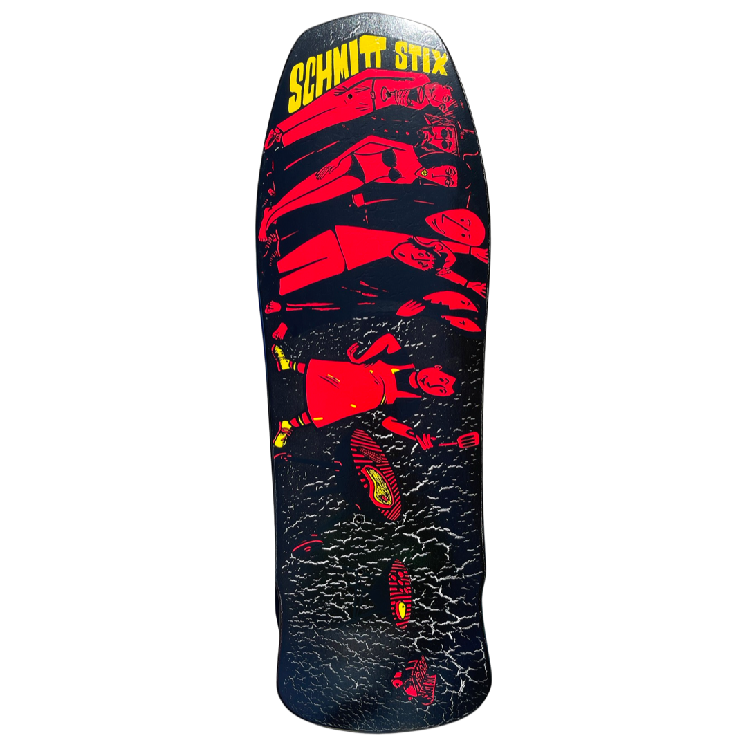 Schmitt Stix Joe Lopes BBQ LTD Crackle Black/White 10.125" Skateboard Deck