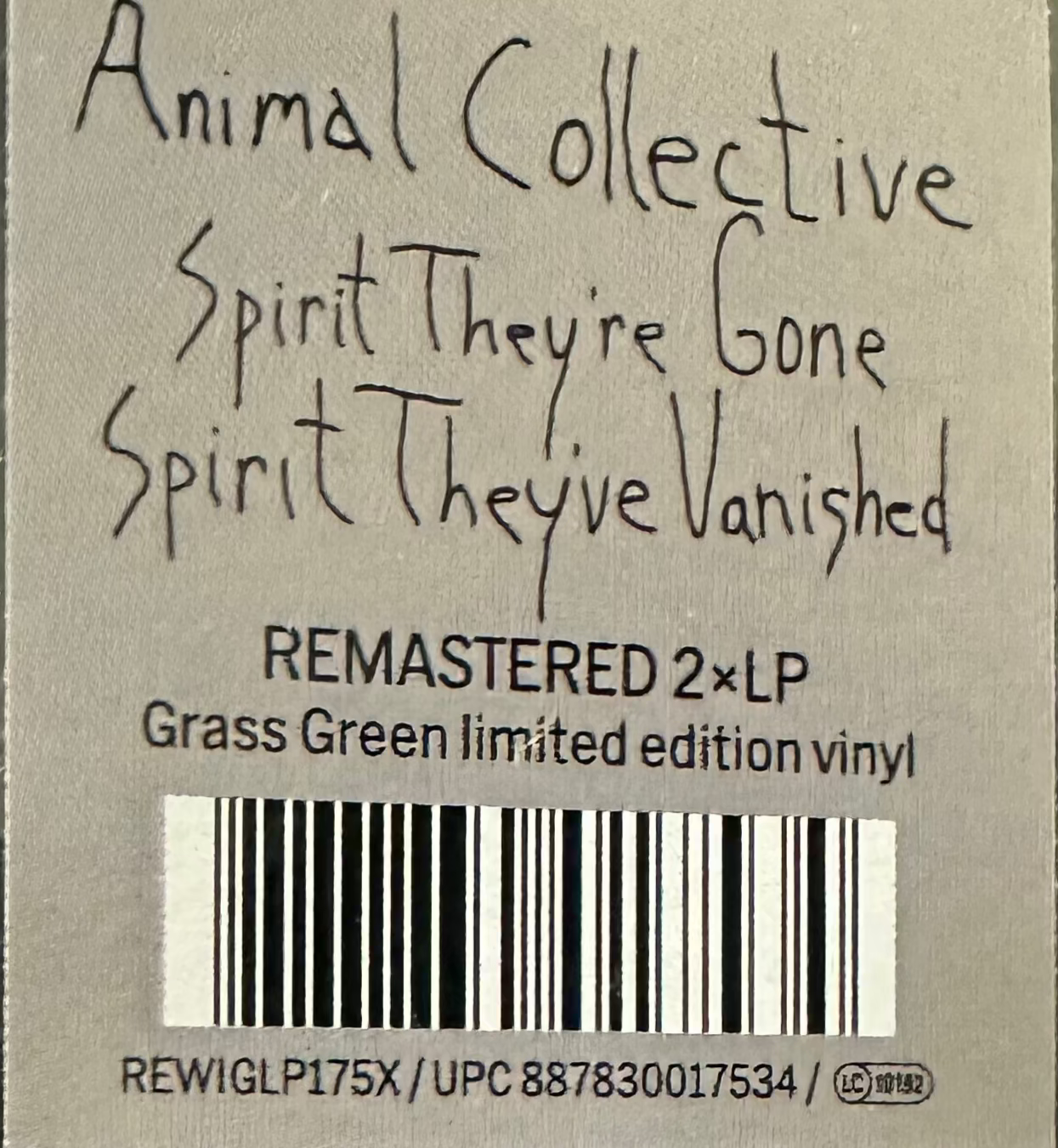 Animal Collective – Spirit They're Gone Spirit They've Vanished [Color] Vinyl LP Record