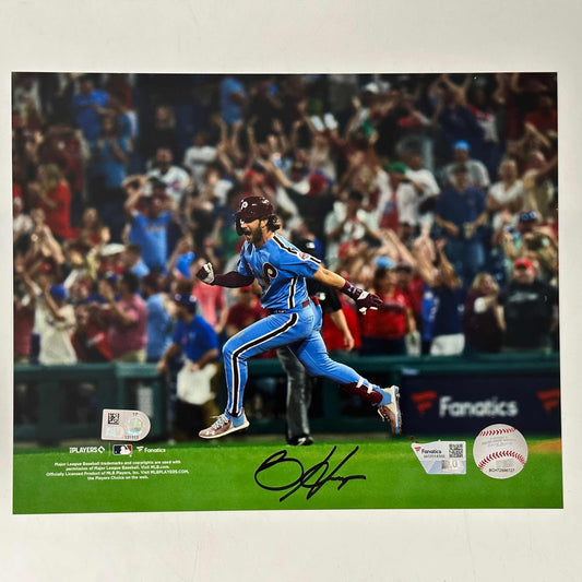Autographed/Signed Bryce Harper Philadelphia Phillies 8x10 Baseball Photo Fanatics & MLB COA #2