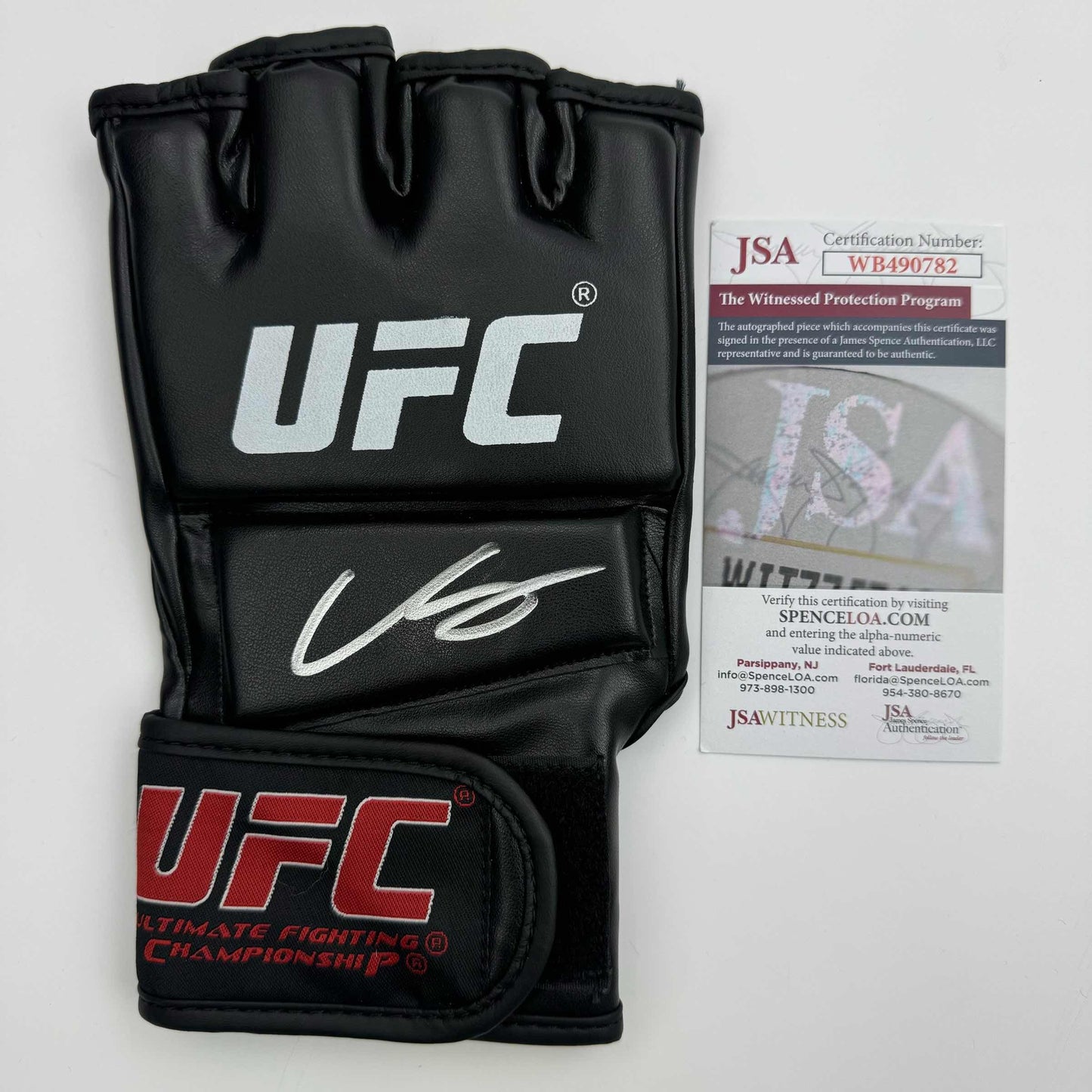 Autographed/Signed Corey Sandhagen UFC MMA Ultimate Fighting Black Glove JSA COA