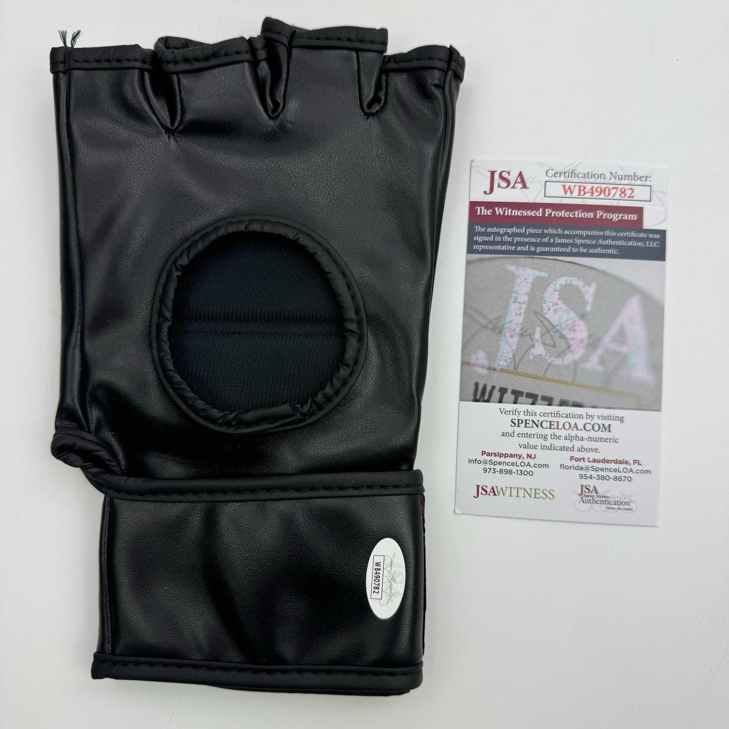 Autographed/Signed Corey Sandhagen UFC MMA Ultimate Fighting Black Glove JSA COA