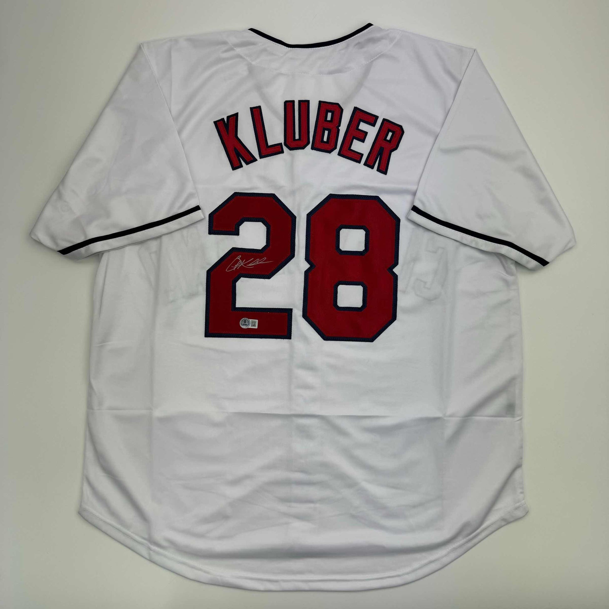 Autographed/Signed Corey Kluber Cleveland White Baseball Jersey Beckett BAS COA - Golden Apple Comics