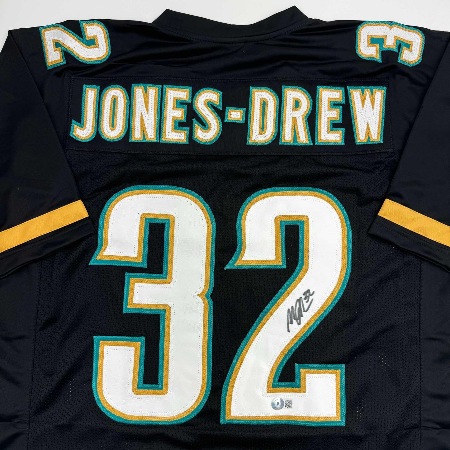 Autographed/Signed Maurice Jones-Drew Jacksonville Black Football Jersey Beckett BAS COA