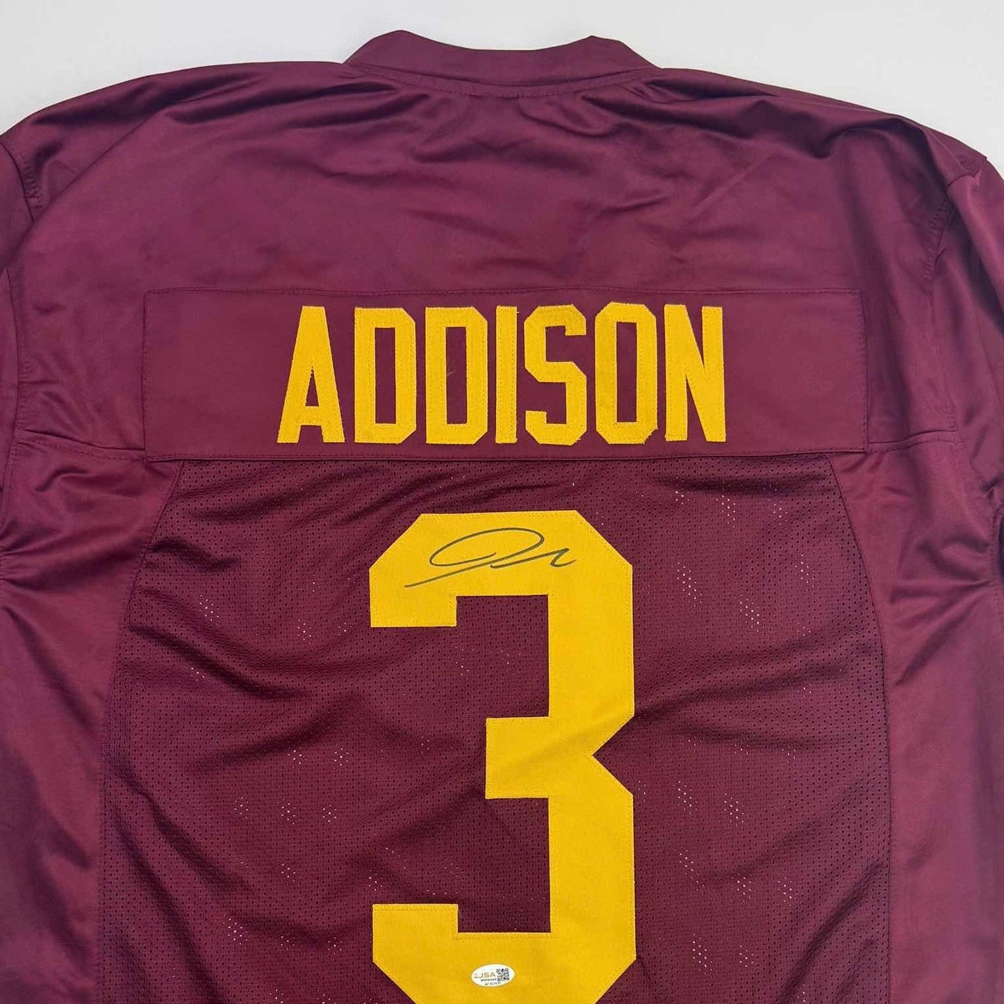Autographed/Signed Jordan Addison USC Southern Cal Red College Football Jersey JSA COA - Golden Apple Comics