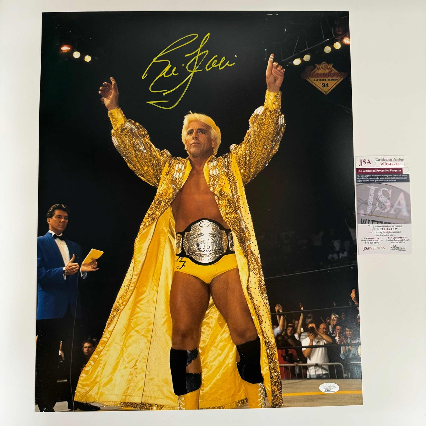 Autographed/Signed Ric Flair Nature Boy 16x20 WWE Wrestling Photo JSA COA #3
