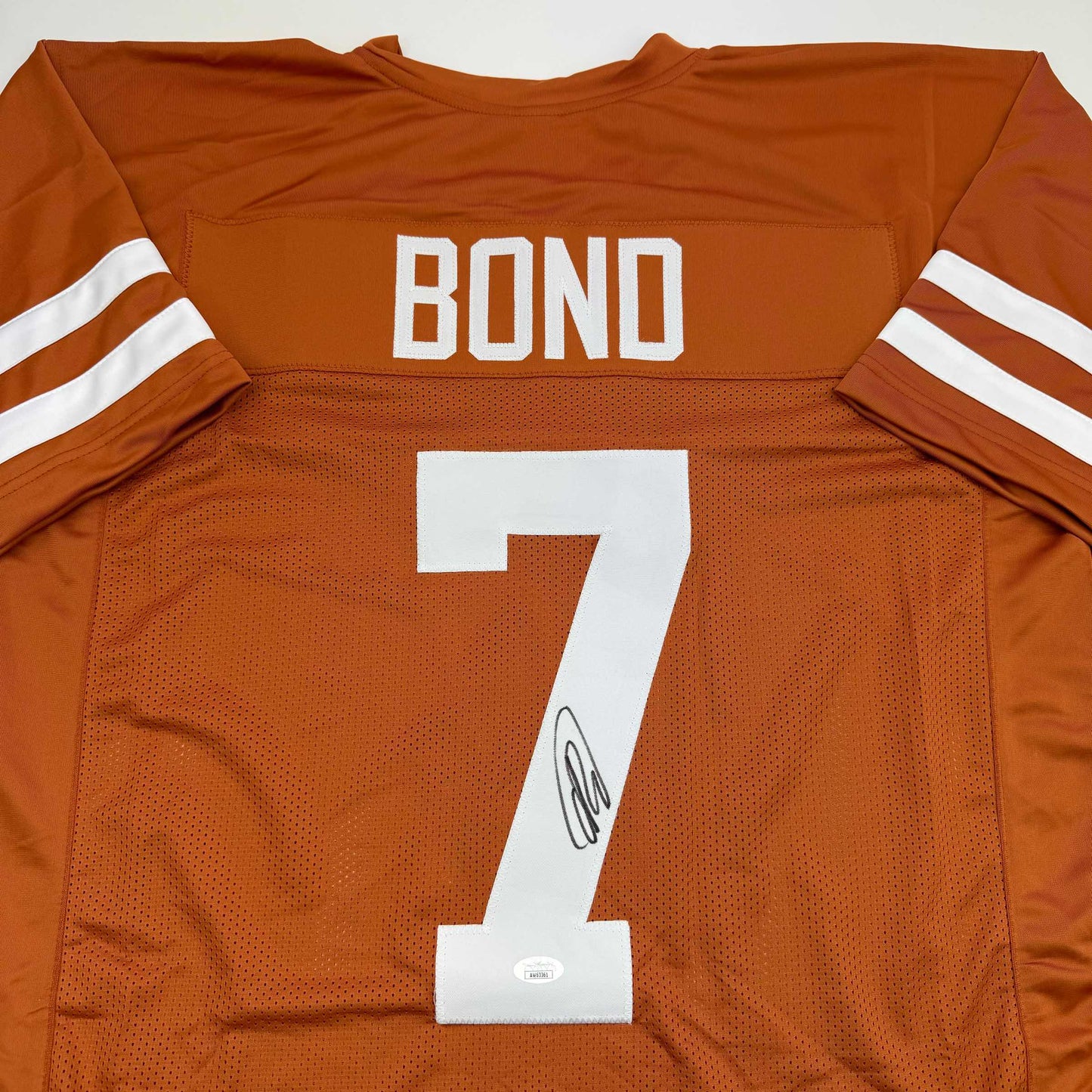 Autographed/Signed Isaiah Bond Texas Orange College Football Jersey JSA COA