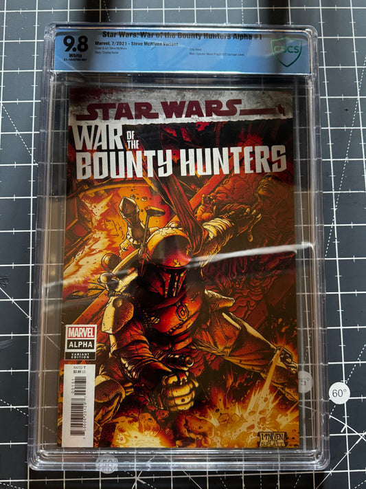 Star Wars War of the Bounty Hunters Alpha #1 CBCS 9.8 Blue Label Steve McNiven