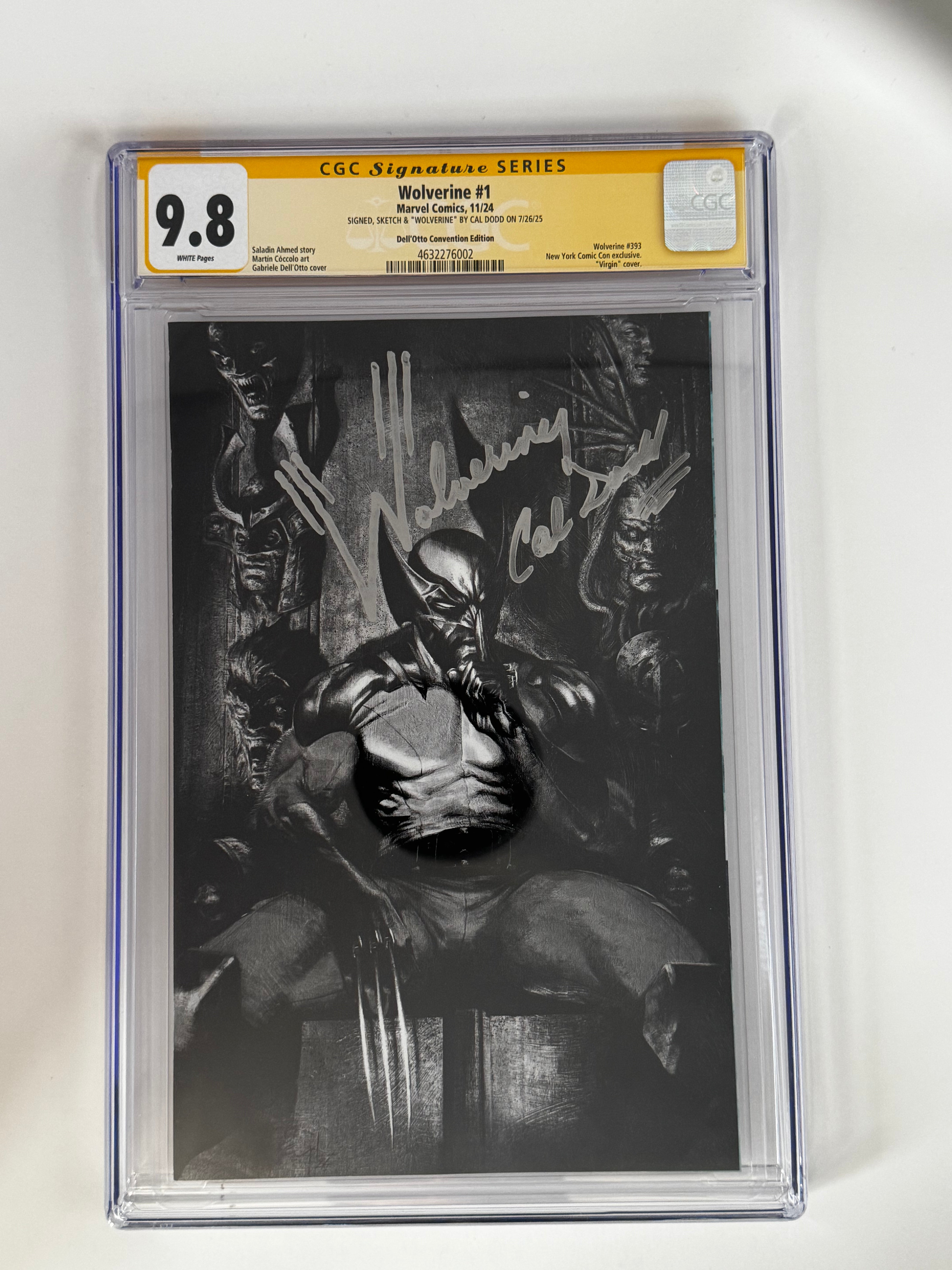 [Signed by Cal Dodd] Wolverine #1 CGC 9.8 Yellow Label Dell'Otto ...