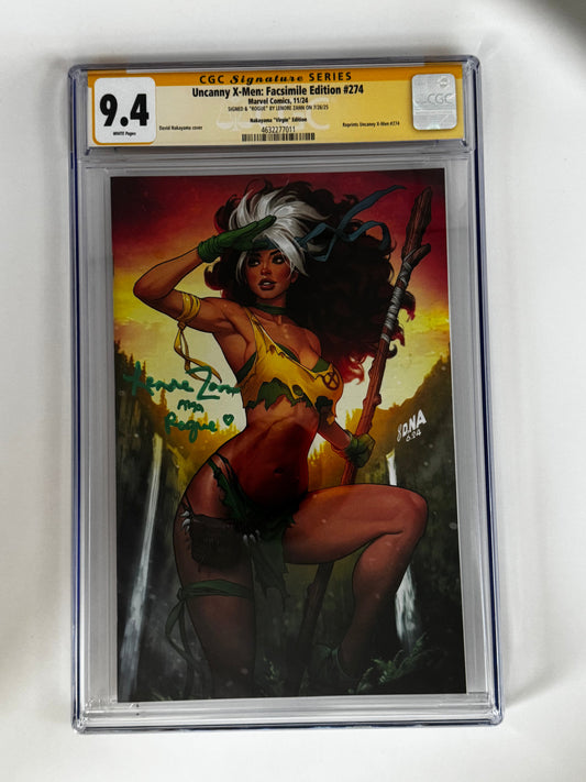 [Signed by Lenore Zann] Uncanny X-Men Facsimile Edition #274 CGC 9.4 Yellow Label Nakayama Exclusive Virgin Var