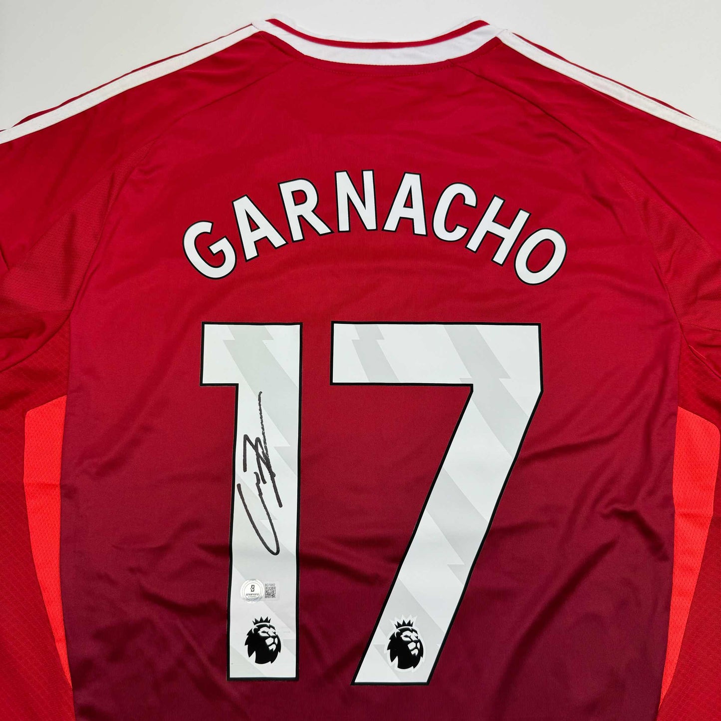 Autographed/Signed Alejandro Garnacho Manchester United Red Soccer Jersey Beckett BAS COA #3