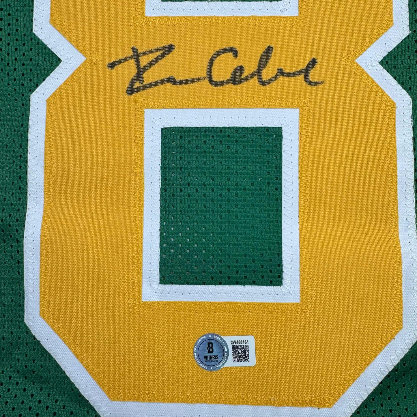 Autographed/Signed Dillon Gabriel Oregon Green College Football Jersey Beckett BAS COA