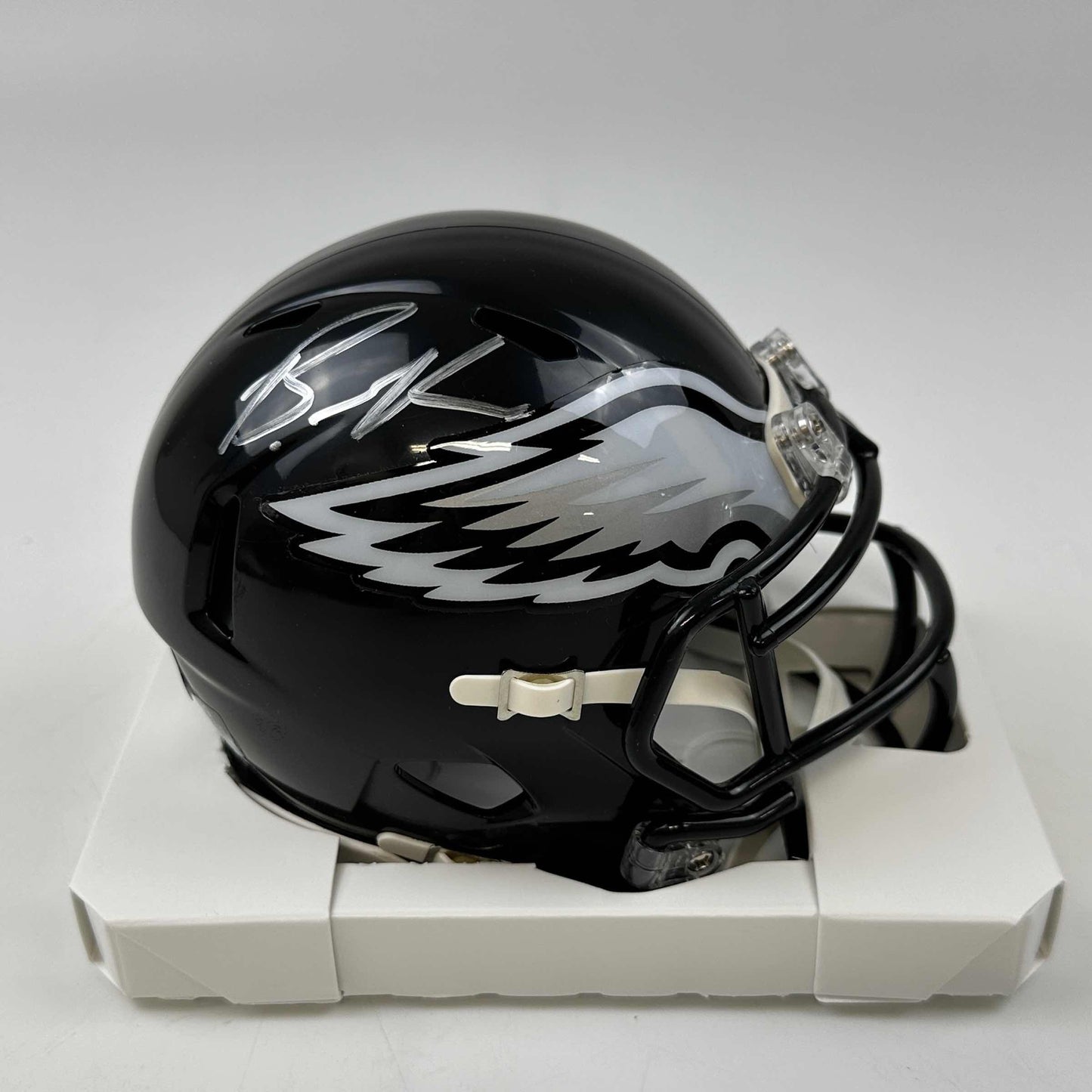 Autographed/Signed Brandon Graham Philadelphia Eagles Eclipse Alternate Mini Football Helmet Beckett BAS COA
