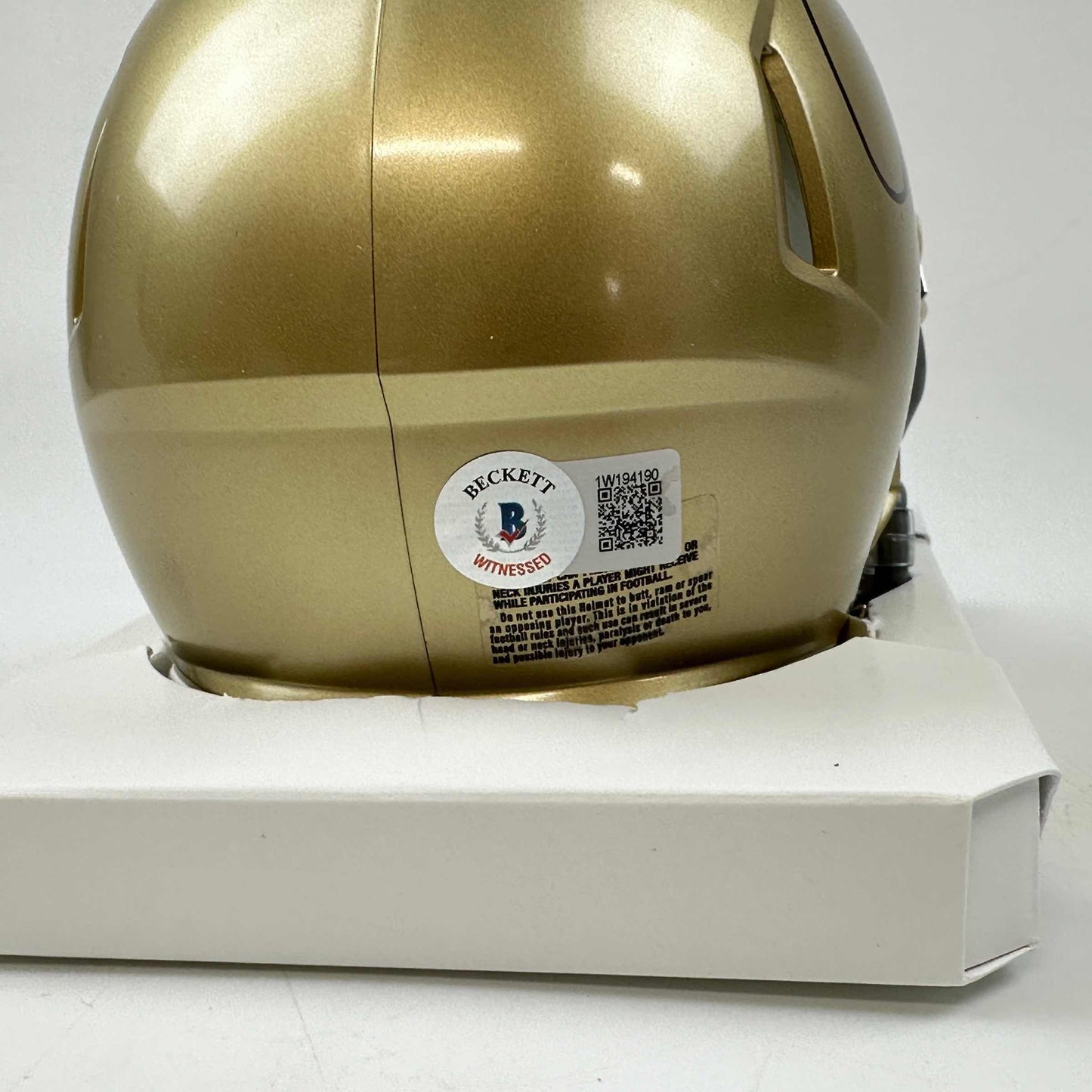 Autographed/Signed Raghib Rocket Ismail Notre Dame Fighting Irish Football Mini Helmet Beckett BAS COA
