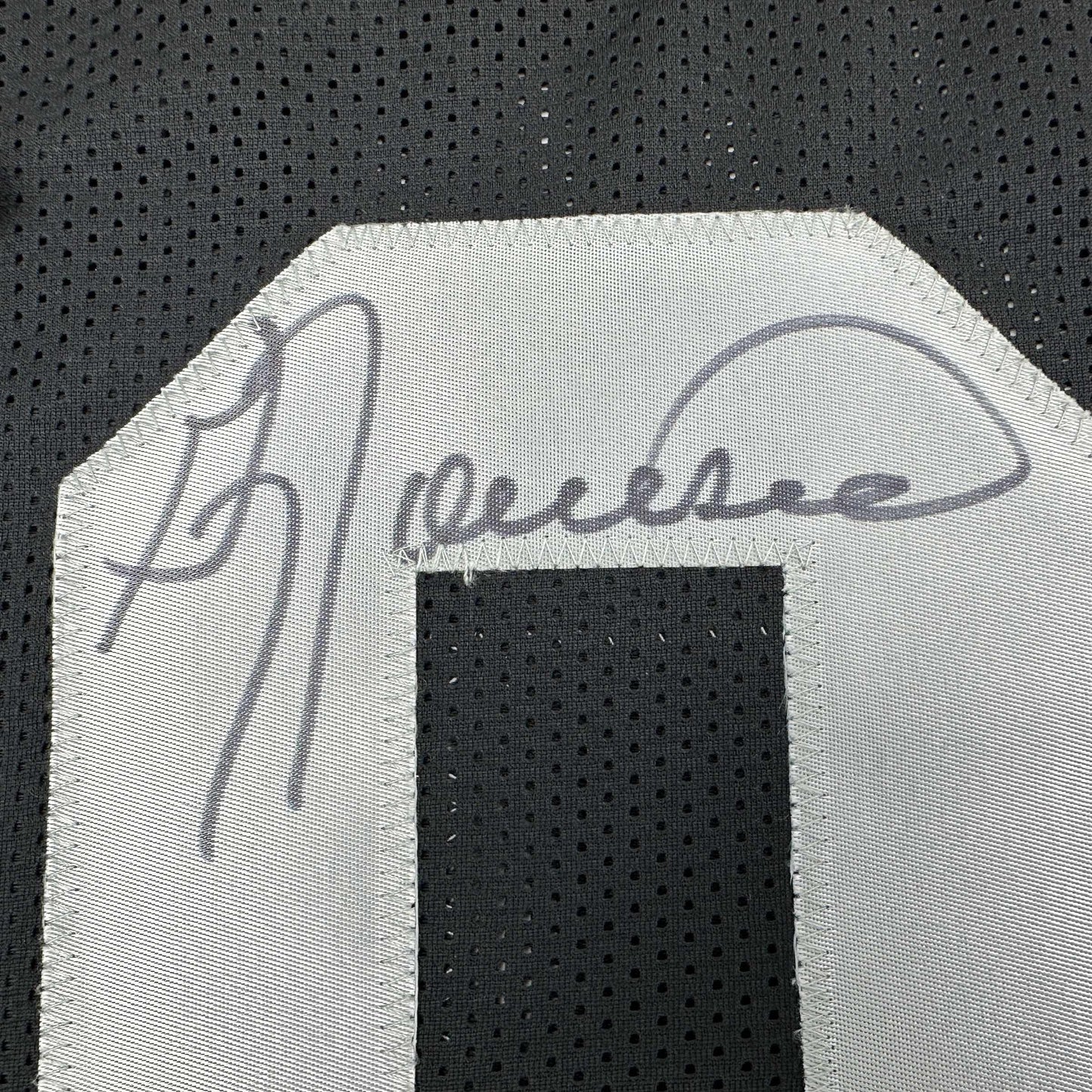 Autographed/Signed Greg Townsend Oakland Black Football Jersey JSA COA