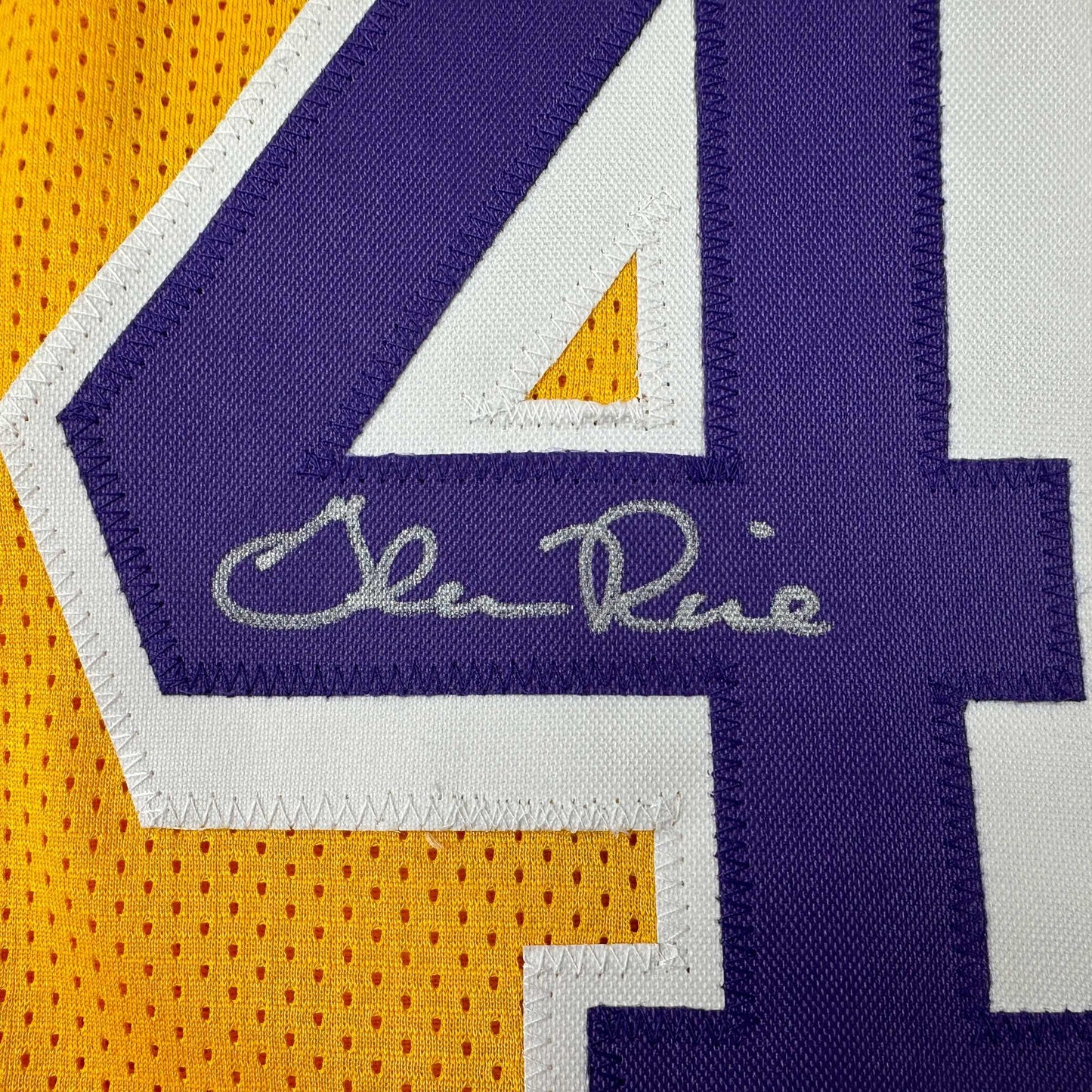 Autographed/Signed Glen Rice Los Angeles LA Yellow Basketball Jersey Beckett BAS COA