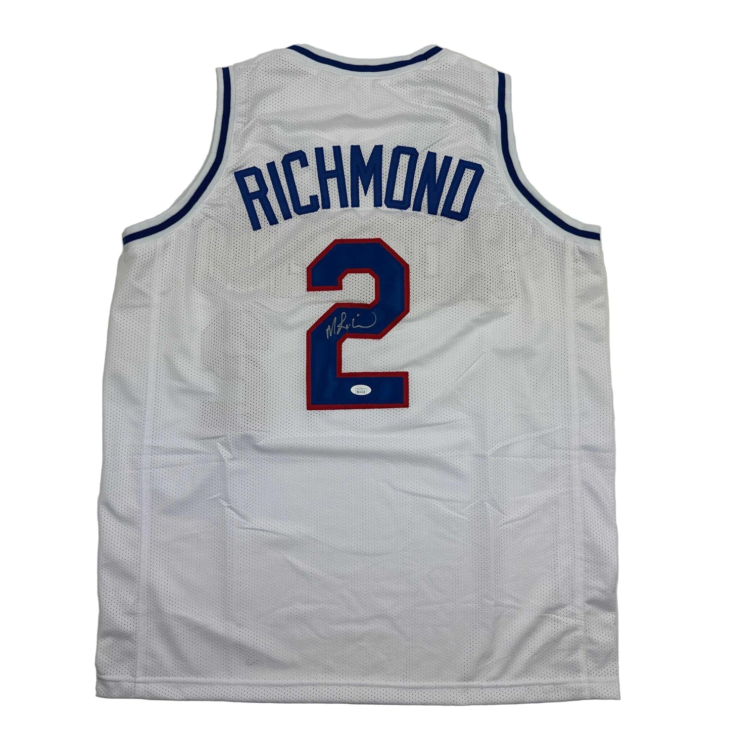 Autographed/Signed Mitch Richmond Sacramento White Basketball Jersey JSA COA