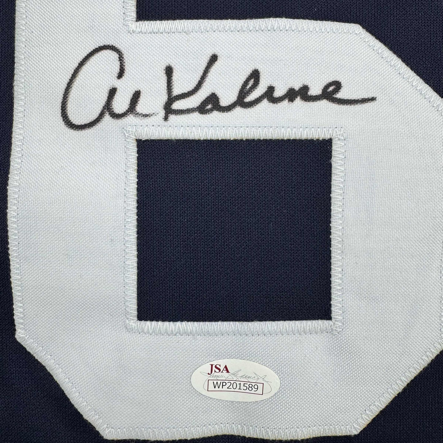 Autographed/Signed Al Kaline Detroit Blue Baseball Jersey JSA COA