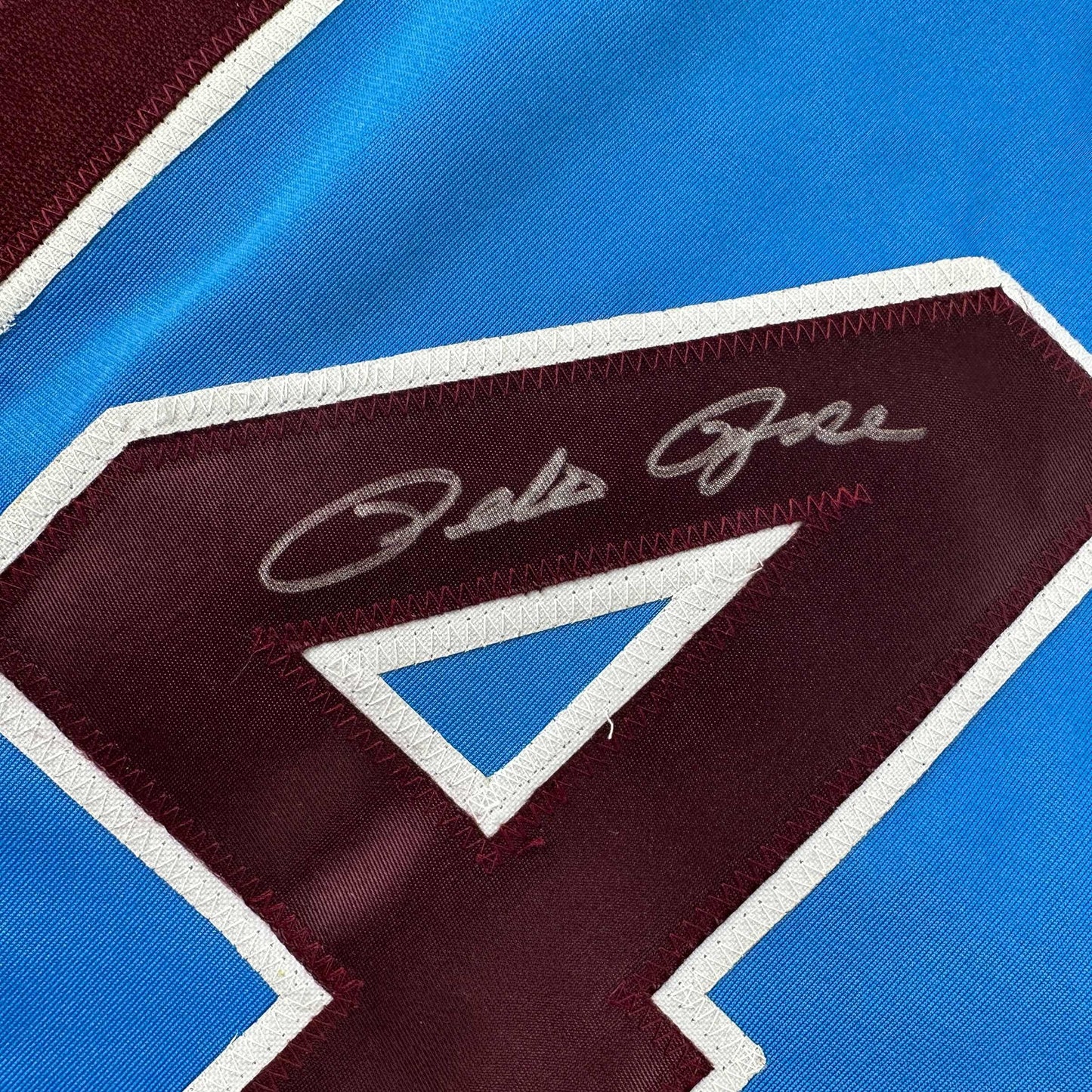 Autographed/Signed Pete Rose Philadelphia Retro Blue Baseball Jersey JSA COA