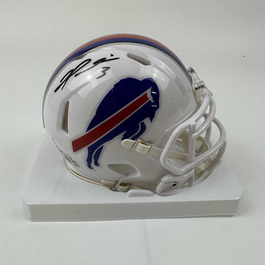 Autographed/Signed Damar Hamlin Buffalo Bills Mini Football Helmet Beckett BAS COA