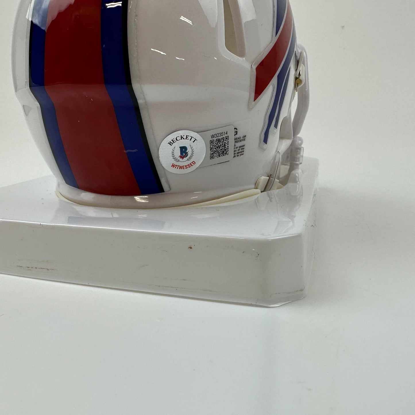 Autographed/Signed Damar Hamlin Buffalo Bills Mini Football Helmet Beckett BAS COA