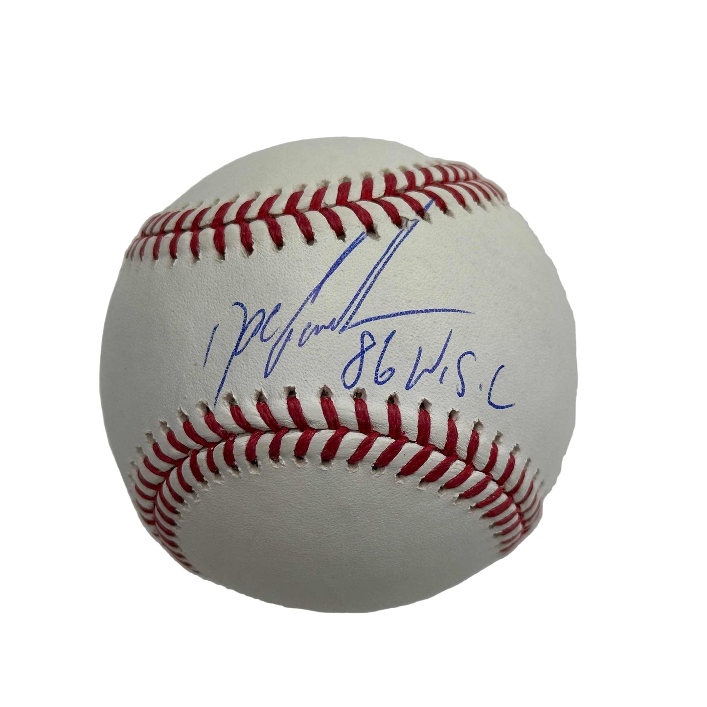 Autographed/Signed Dwight Doc Gooden 86 WSC Rawlings Official Major League ROML Baseball Beckett BAS COA