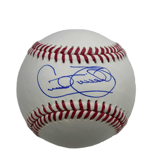 Autographed/Signed Cecil Fielder Rawlings Official Major League Baseball ROML Beckett BAS COA