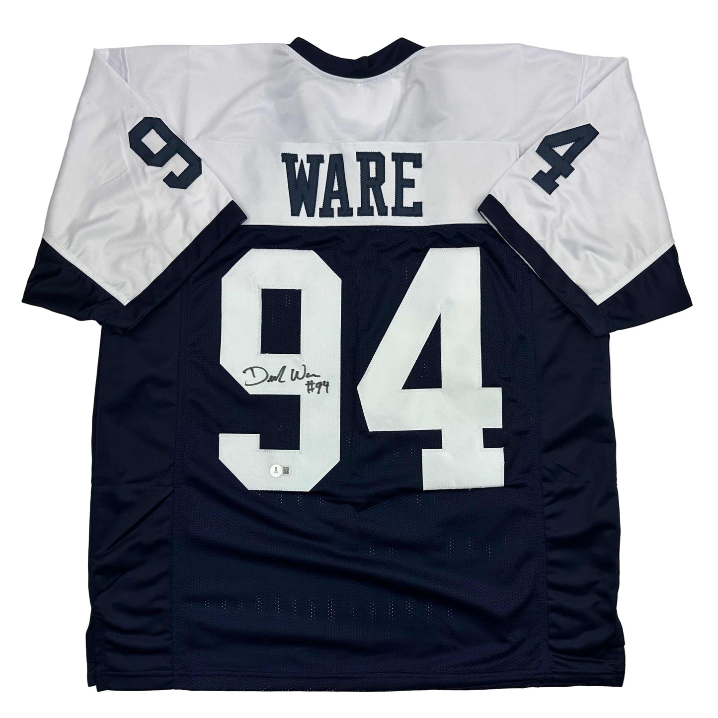 Autographed/Signed Demarcus Ware Dallas Thanksgiving Day Football Jersey Beckett BAS COA