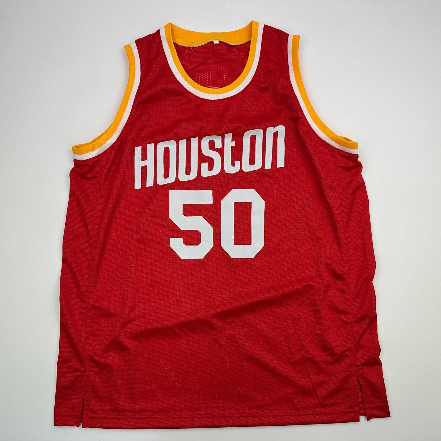 Autographed/Signed Ralph Sampson Houston Red Basketball Jersey JSA COA