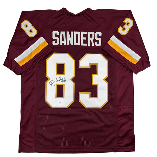 Autographed/Signed Ricky Sanders Washington Burgundy Football Jersey JSA COA