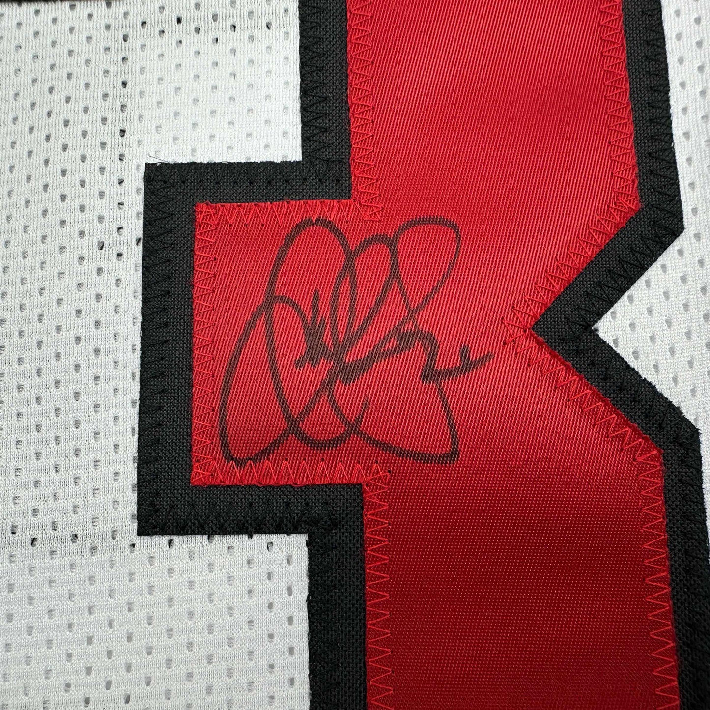 Autographed/Signed Jamal Anderson Atlanta White Football Jersey JSA COA