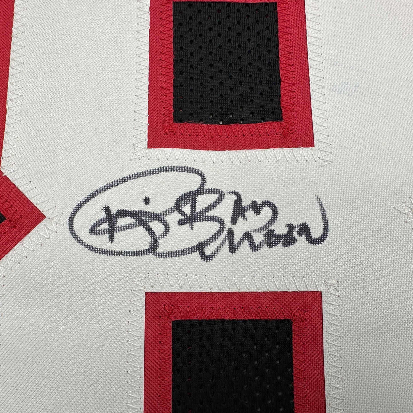Autographed/Signed Andre Rison Atlanta Black Football Jersey Beckett BAS COA