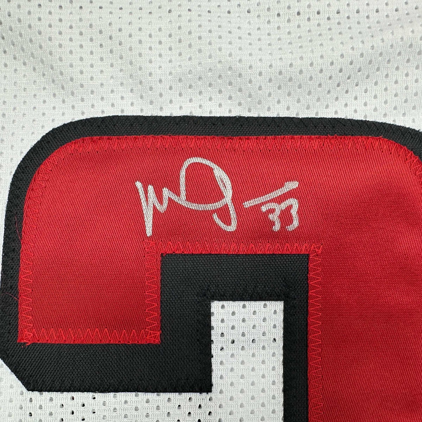 Autographed/Signed Michael Turner Atlanta White Football Jersey Beckett BAS COA