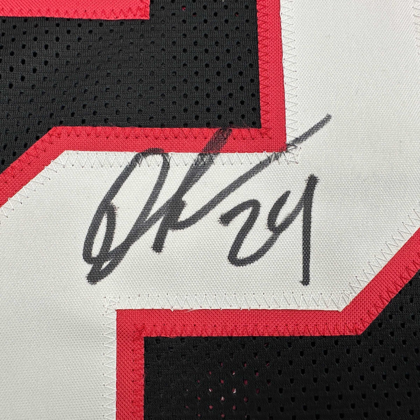 Autographed/Signed Devonta Freeman Atlanta Retro Black Football Jersey Beckett BAS COA