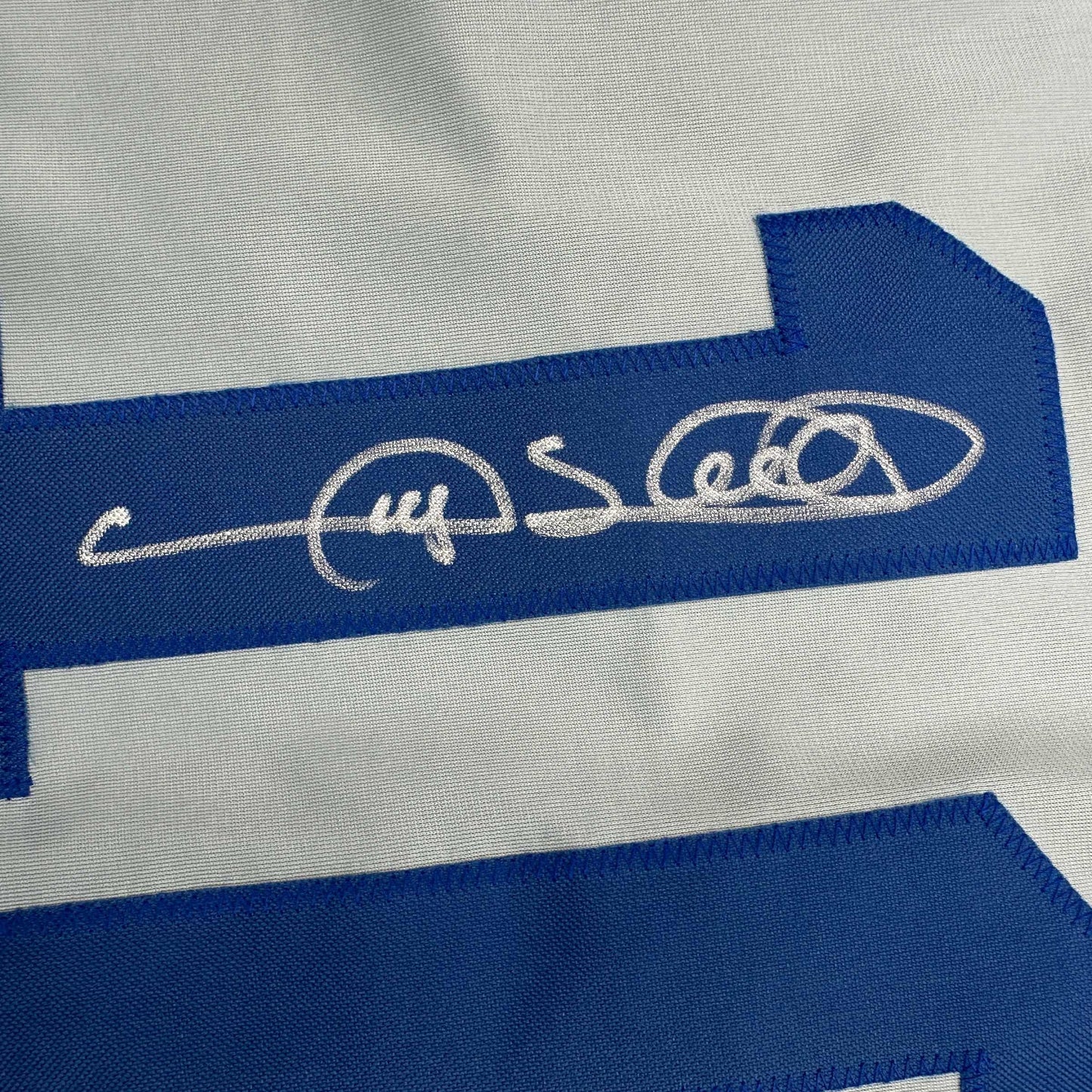 Autographed/Signed Gary Sheffield Los Angeles LA Grey Baseball Jersey JSA COA