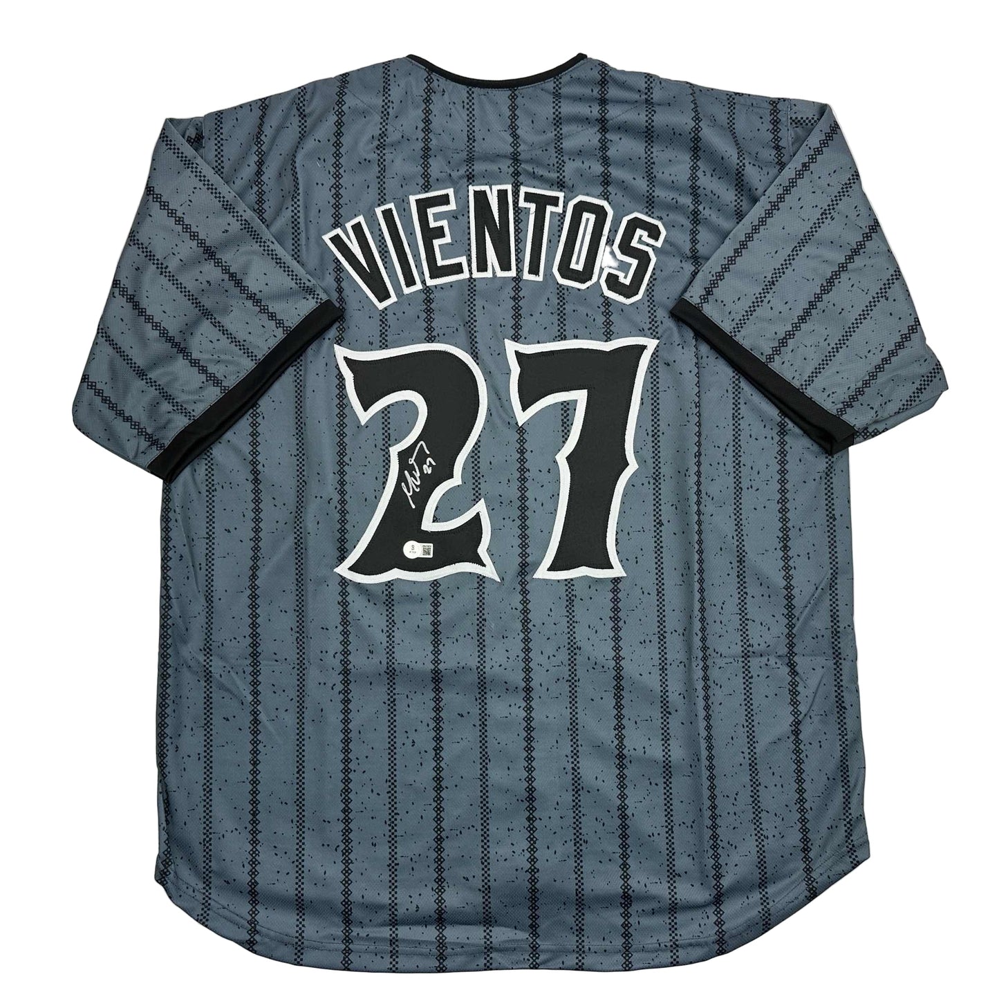 Autographed/Signed Mark Vientos New York CIty Connect Grey Baseball Jersey Beckett BAS COA