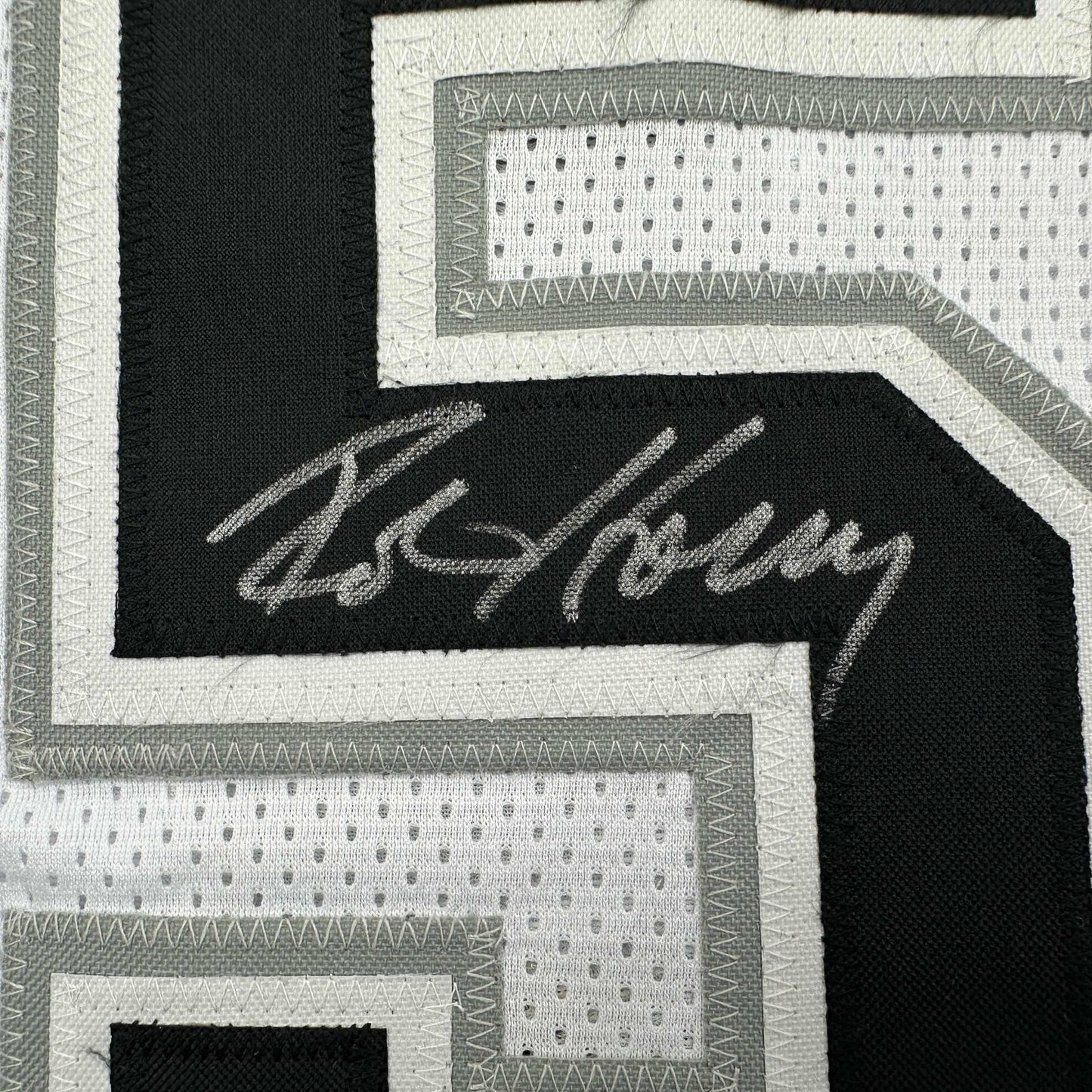 Autographed/Signed Robert Horry San Antonio White Basketball Jersey Beckett BAS COA