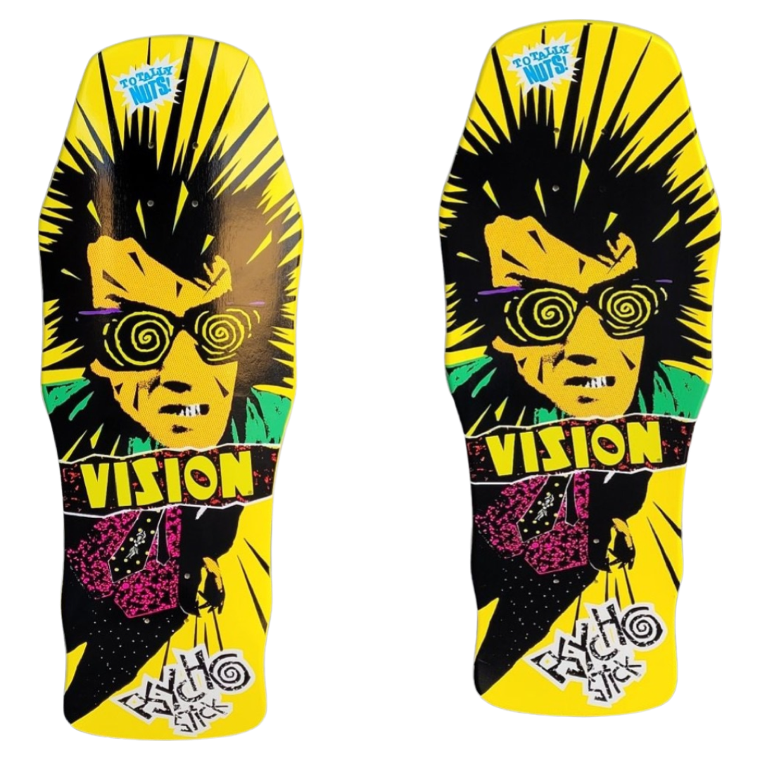 Vision Psycho Stick "Double Take" Gripped 10" Skateboard Deck