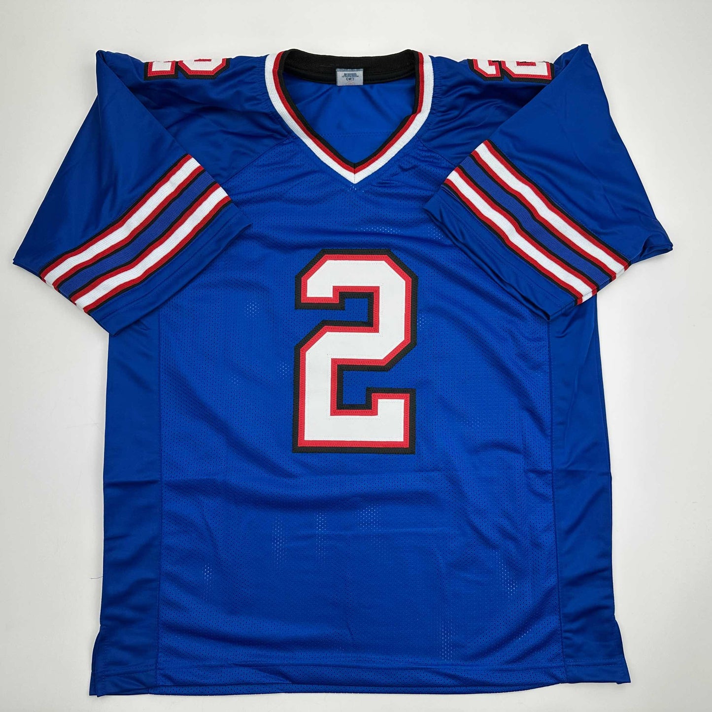 Autographed/Signed Tyler Bass Buffalo Blue Football Jersey JSA COA