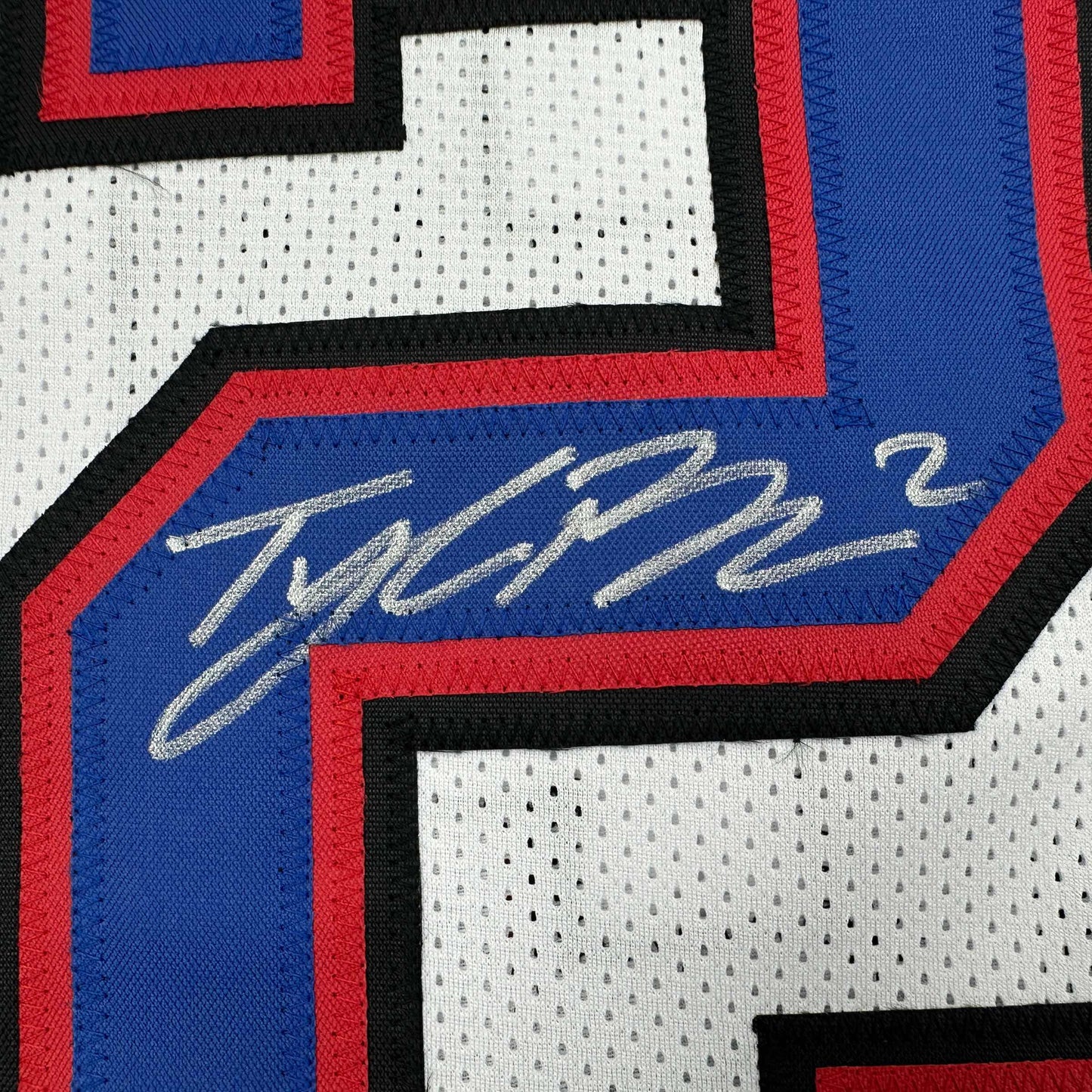 Autographed/Signed Tyler Bass Buffalo White Football Jersey JSA COA