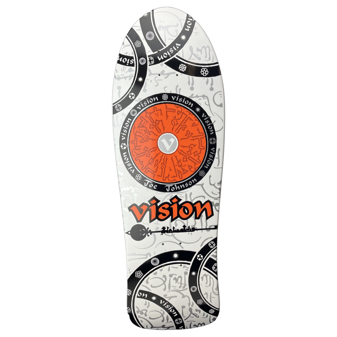 Vision Joe Johnson Hieroglyphics "Double Take" White Gripped 10.25" Skateboard Deck