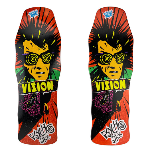 Vision Psycho Stick Dipped Crackle "Double Take" 10" Skateboard Deck