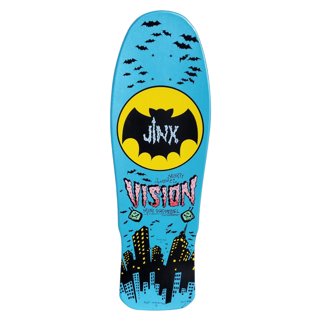 Vision Jinx Mini "Double Take" Baby Blue Pearl 9.5" Skateboard Deck