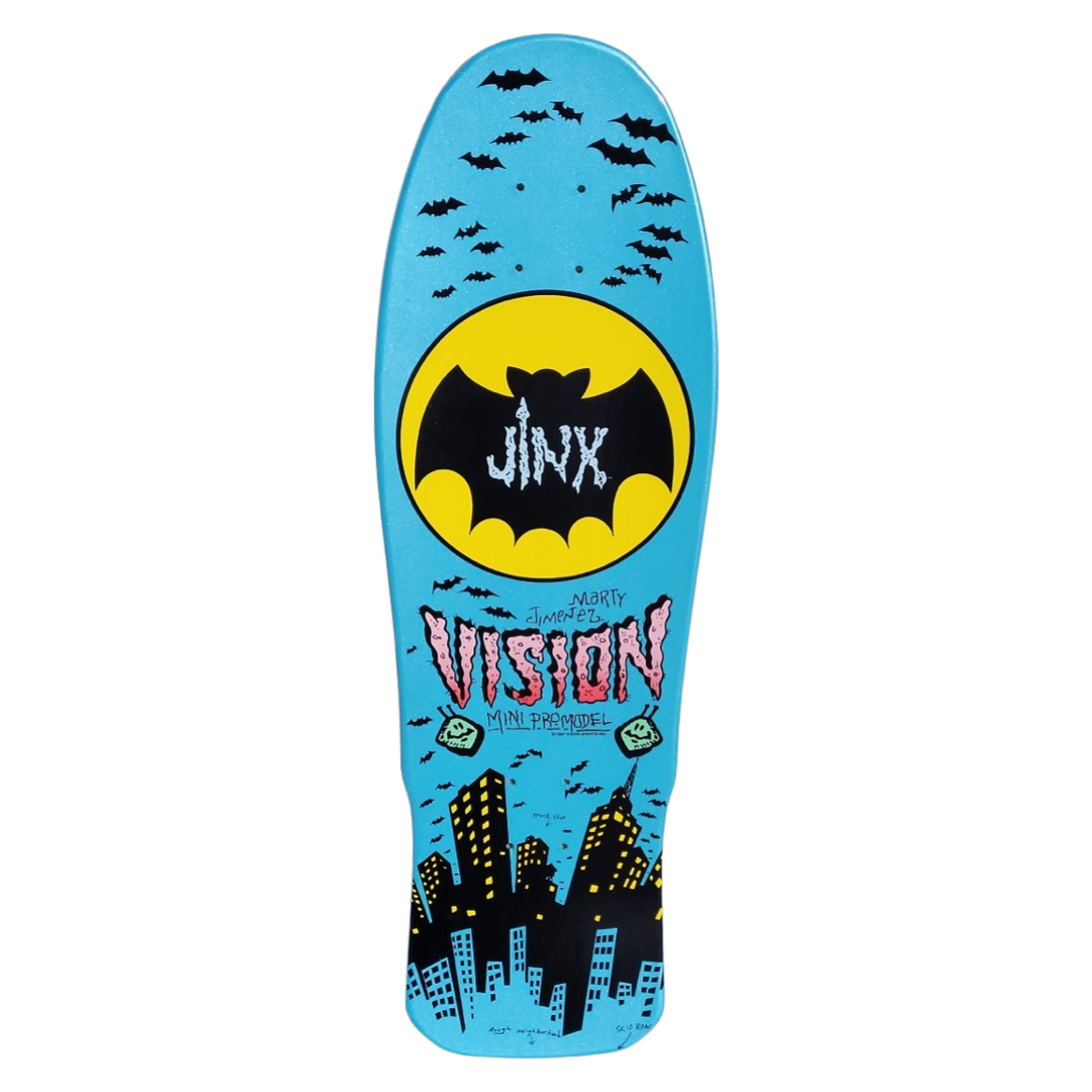 Vision Jinx Mini "Double Take" Baby Blue Pearl 9.5" Skateboard Deck